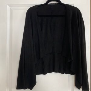 Zara Basic Collection Cropped Suede Jacket